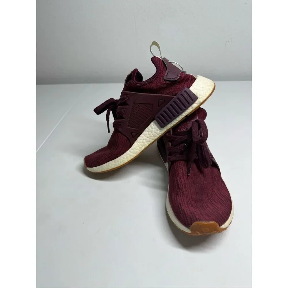 Adidas Men's 9 / Women’s 10,5 Sneakers Maroon Red Boost NMD R1 BB2368